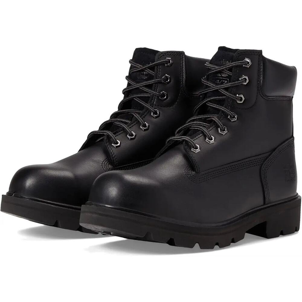 Timberland Pro Mens Sawhorse 6" Composite Toe Work Boots US 7 Wide Black WP EUC